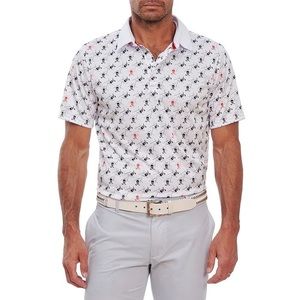 Robert Graham Skull Golf Clubs Performance Polo